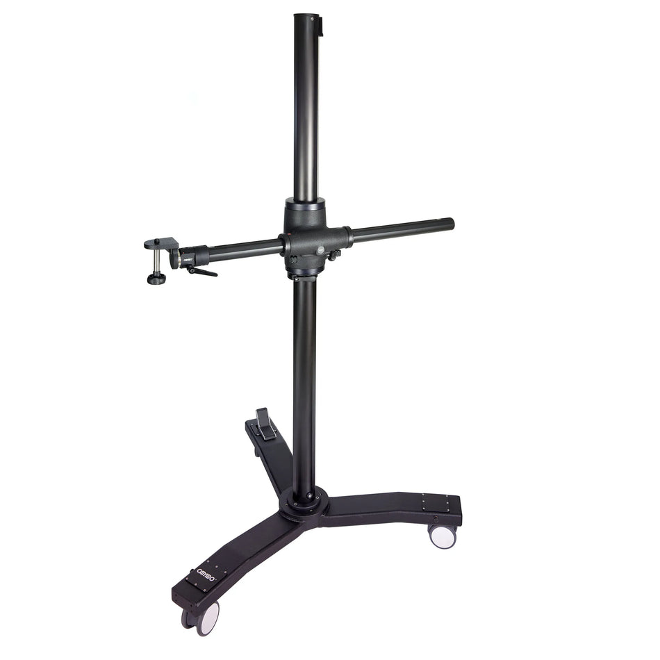 6.5' MBU Stand including Column, Pedal Base, Geared Crossarm, and 3/8" Camera Platform