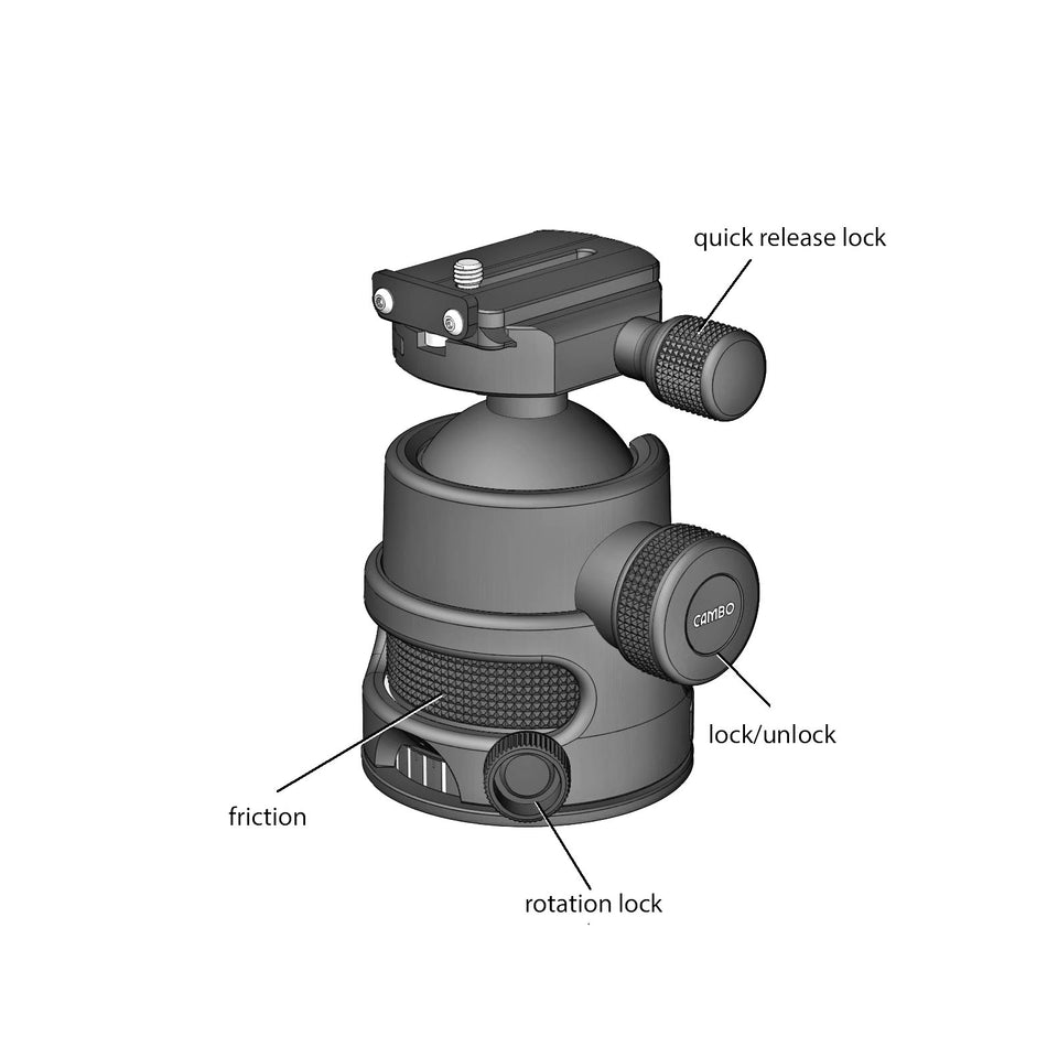 CBH Ball Head for Actus with Arca compatible includes plate